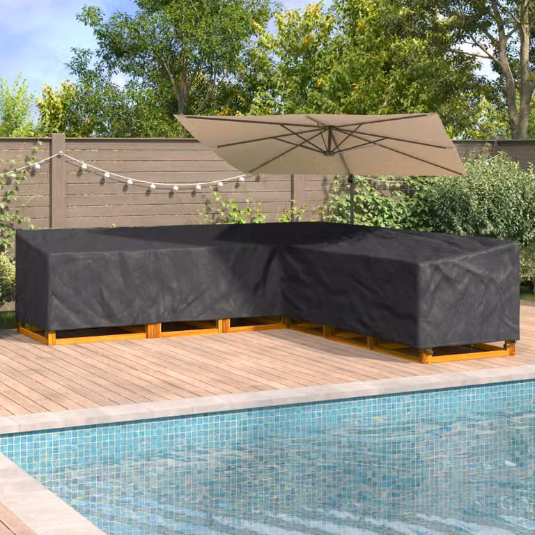 Copertura per mobili vidaXL in tessuto Oxford 210D nero L: 300 cm, P: 300 cm, H: 80 cm
