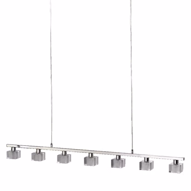 MAGNUM lampada a sospensione 7xG9/40W, cromo/vetro chiaro L: 1210, H: 1170, dimmerabile