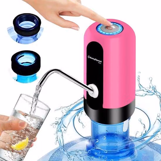 Erogatore d'acqua manuale con funzione di ricarica USB - Pompa portatile per bottiglie d'acqua per la casa, l'ufficio e il campeggio
