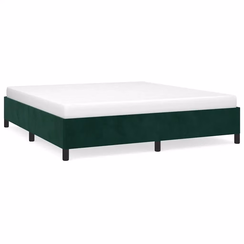 Struttura Letto Design Mania in Velluto Verde con Doghe in Legno L/P/H: 180 x 200 x 35 cm – 2