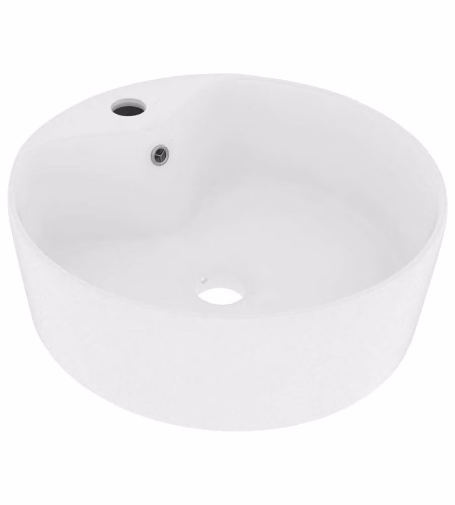 Lavandino con Troppopieno vidaXL in Ceramica Bianco Opaco L: 36 cm, H: 13 cm, P: 13 cm – 2