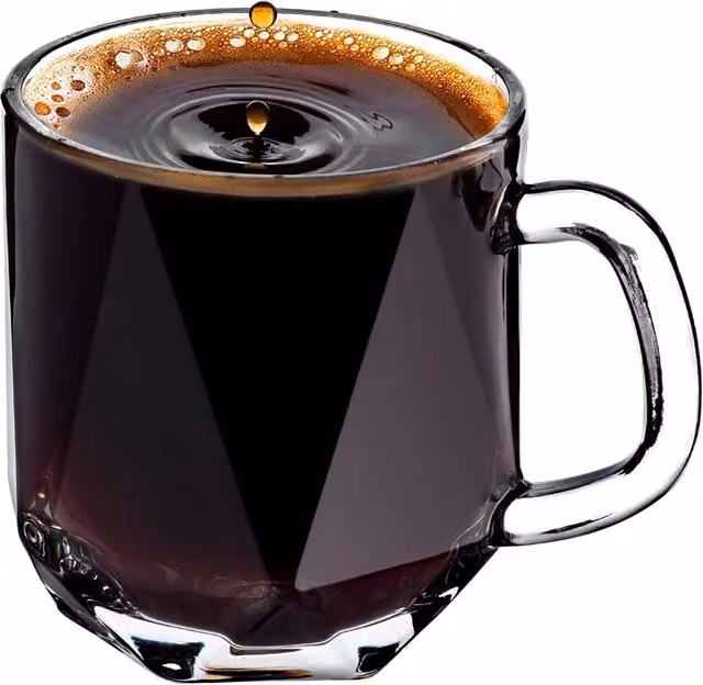 Tazza in vetro KADAX da 300 ml per caffè, tè, bevande e acqua, con manico per succhi di frutta.