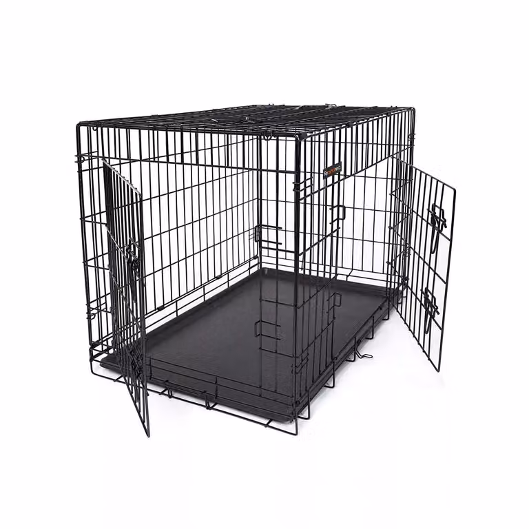 In And OutdoorMatch Cassa per cani XXL Deluxe Yvar - Panchina per cani - Pieghevole - Nero - 106x70x77cm