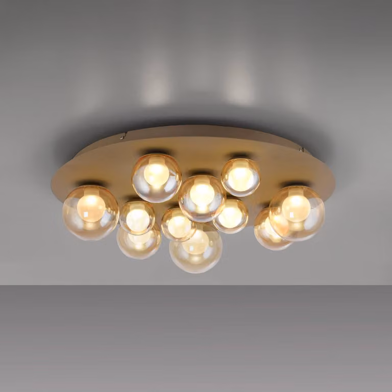 PURE Plafoniera a LED Popup, dimmerabile, Bronzo / Ottone antico, Soggiorno / Sala da pranzo, Metallo, Plafoniera LED