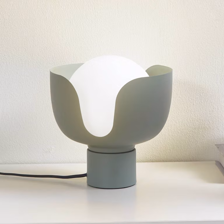 Lampada da tavolo Fiora Lindby, Verde, Soggiorno / Sala da pranzo, Metallo, Moderno, Lampada da tavolo