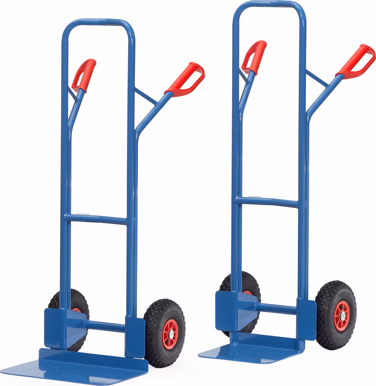 Carrello in tubolare d'acciaio Fetra, altezza 1300 mm, pala 250x320 mm, ruote in poliuretano