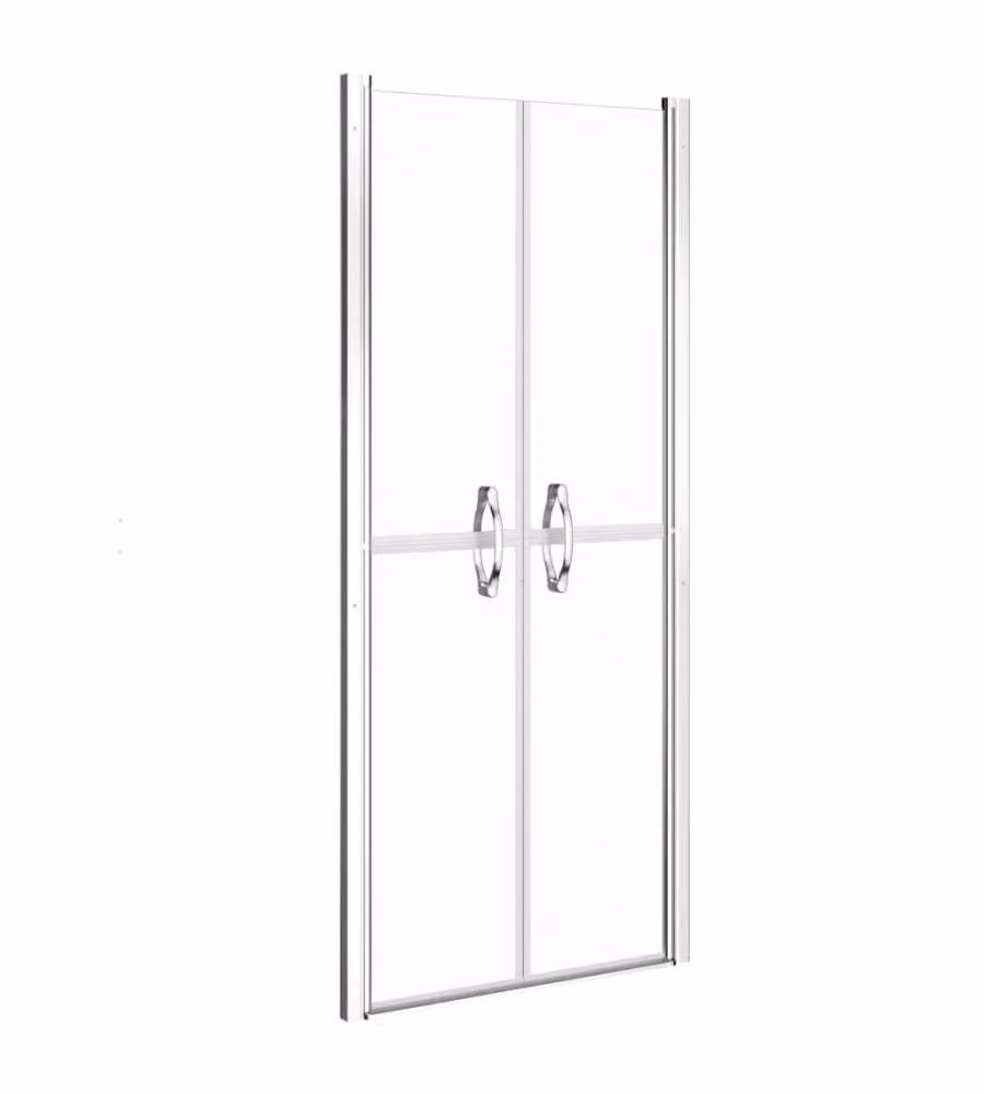 Porta per Doccia in Vetro ESG Trasparente con Profilo Argento vidaXL L: 86 cm, H: 190 cm – 2