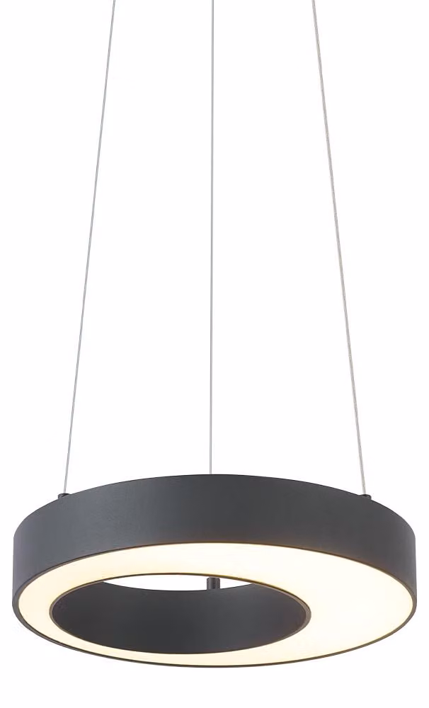 Lampada a sospensione moderna nera, 35 cm, 3 livelli di intensità, dimmerabile, Organici
