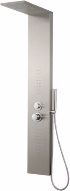 Colonna doccia attrezzata easy in acciaio inox con cascata spazzolata 150x23x53 *** confezione 1