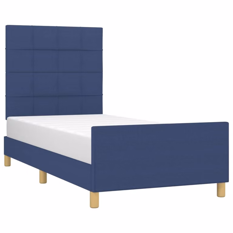 Giroletto senza Materasso Blu 100x200 cm in Tessuto