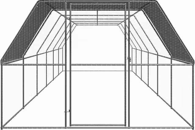 Pollaio per esterni Videx in acciaio zincato grigio L: 12 m, P: 3 m, H: 2 m