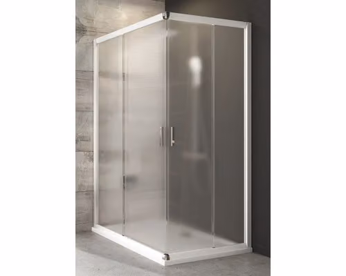 Un lato della cabina doccia RAVAK Blix BLRV2K-90 bianco+Grape 1XV70100ZG
