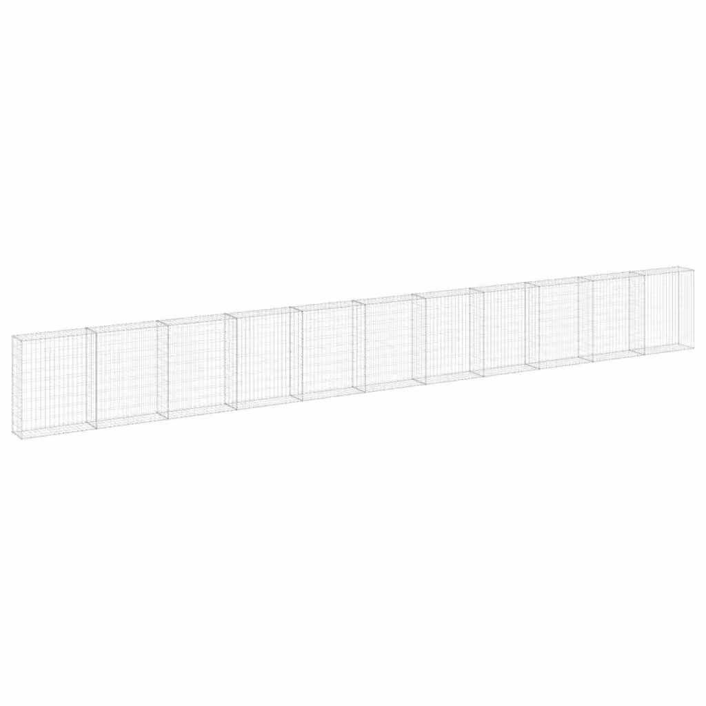 Gabbione Videx con Copertura in Acciaio Zincato Grigio L: 900 cm, P: 30 cm, H: 100 cm – 2