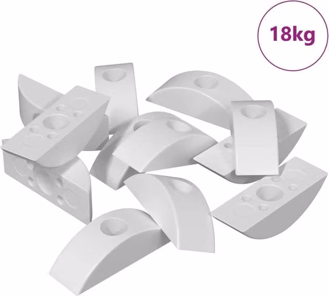 Dado a mezzaluna CFW7095572 in polipropilene bianco, confezione da 13000 pezzi