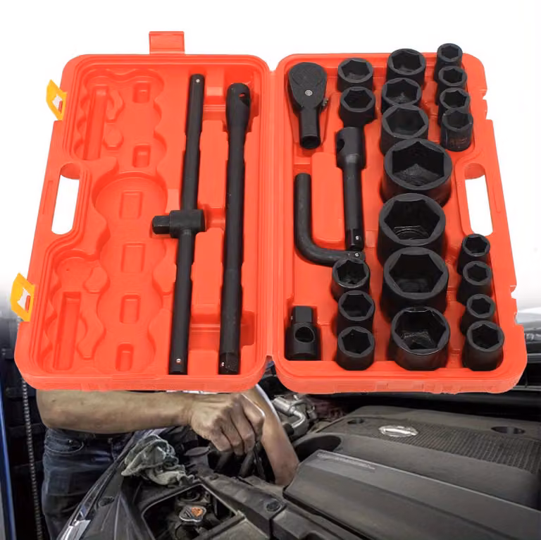 Set di utensili - Set di chiavi a tubo - 3/4 e 1 pollice - Acciaio cromo vanadio - Trattamento superficiale fosfatazione nera