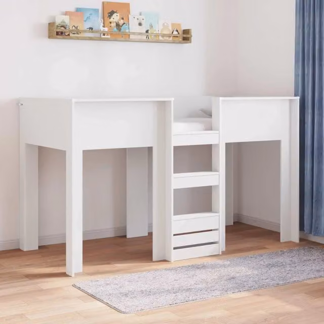 Letto a Castello per Bambini Bianco 75 x 190 cm 3410467