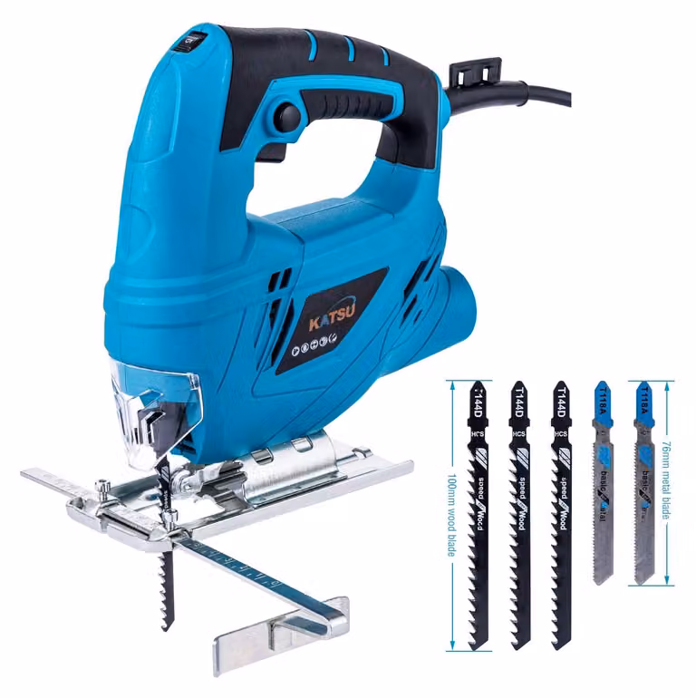 Sega circolare elettrica - Potenza: 400 W - Alimentazione: 230 V - Include 5 lame - Colore: blu
