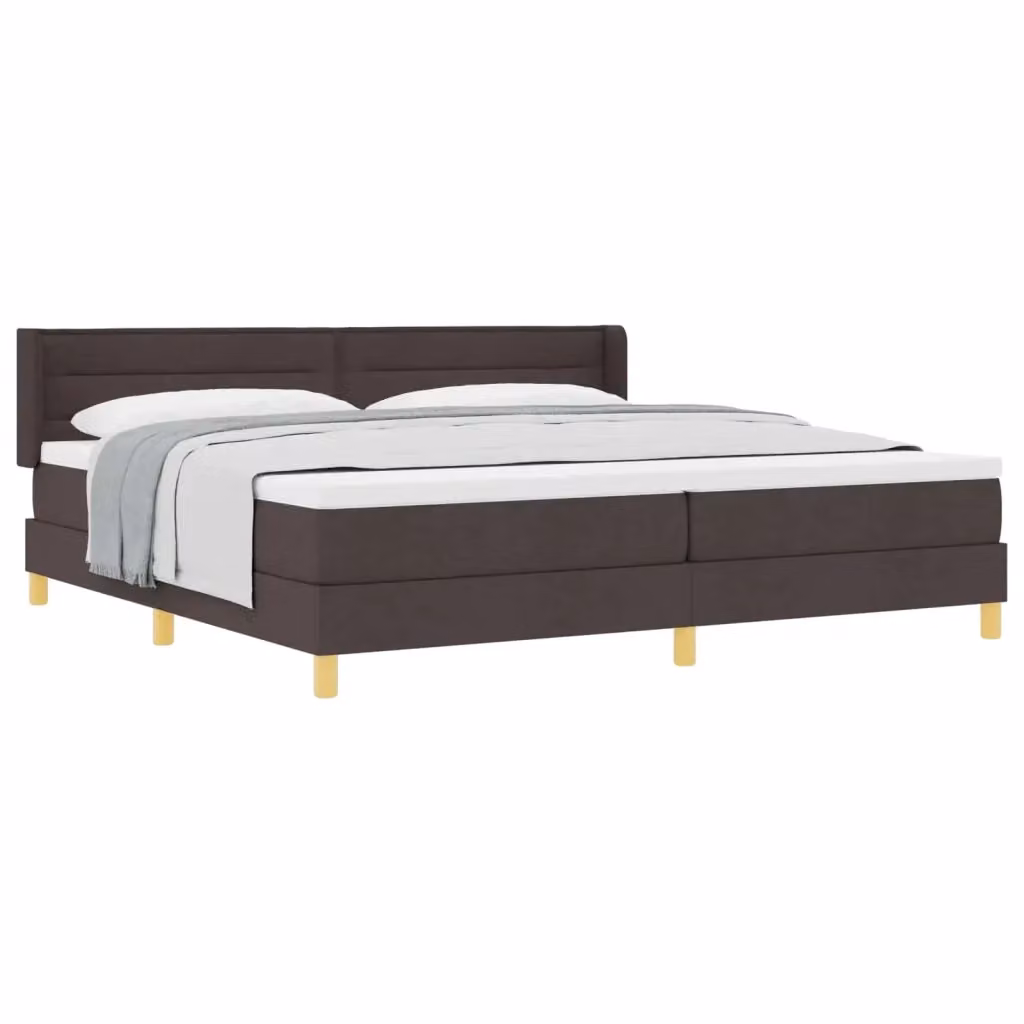 Letto a molle con materasso vidaXL in tessuto marrone L: 200 cm, P: 200 cm, H: 280 cm – 2