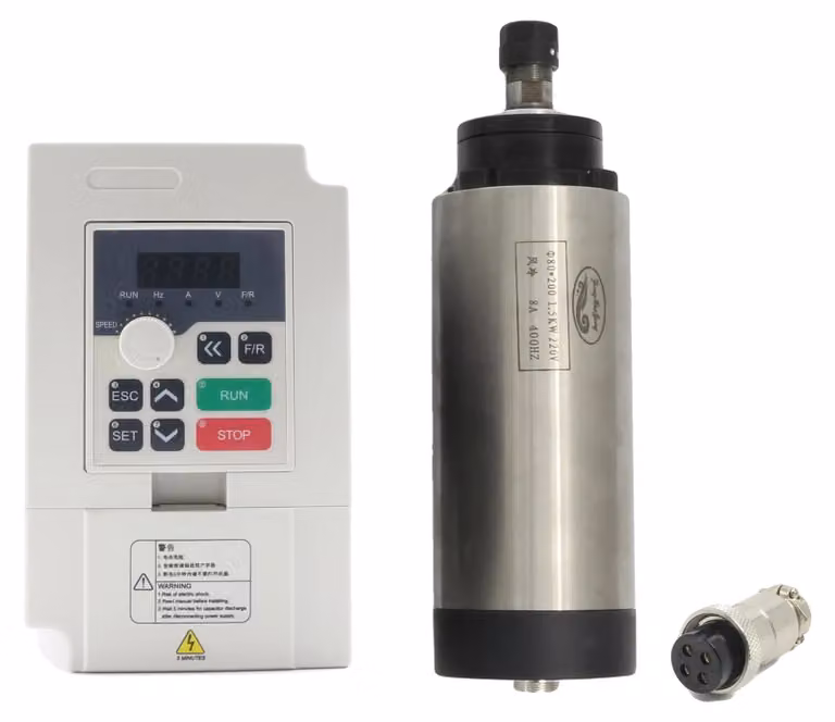 Motore mandrino CNC, 1,5 kW raffreddato ad aria, comprensivo di inverter VFD, mandrino ADD VFD, 220 V