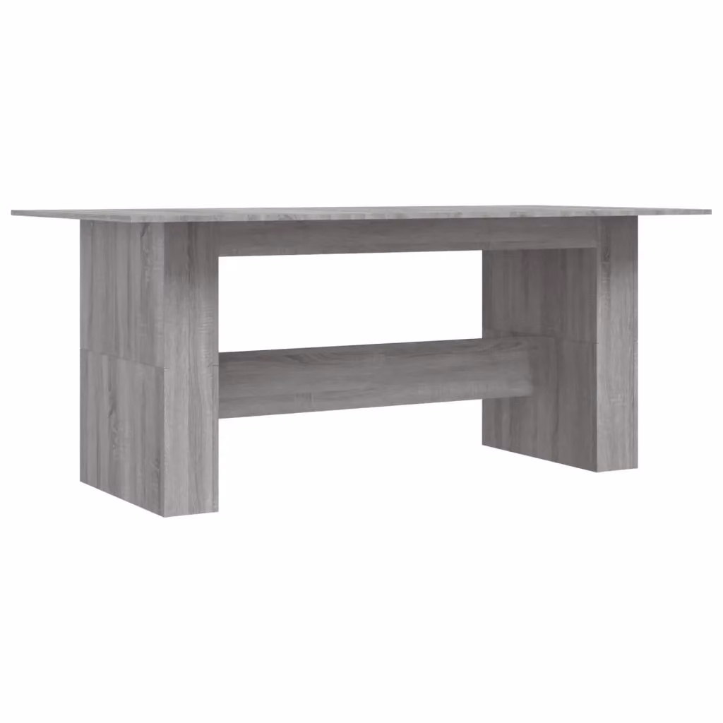 vidaXL Tavolo da Pranzo Rettangolare in Legno MDF Grigio L: 180 cm, P: 90 cm, H: 76 cm – 2