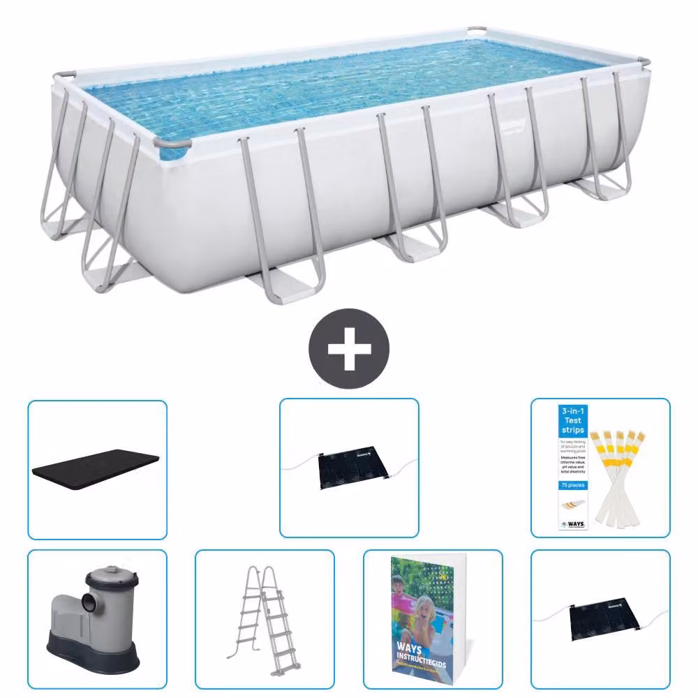 Bestway Power Steel, piscina rettangolare - 549x274x122 cm - 6 pezzi, modello S562