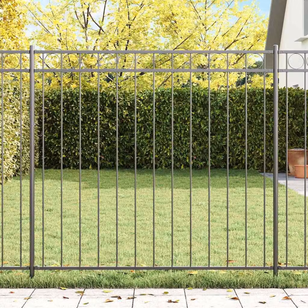 Maison Exclusive - Pannello per recinzione ASSEN, 163 x 150 cm, acciaio grigio