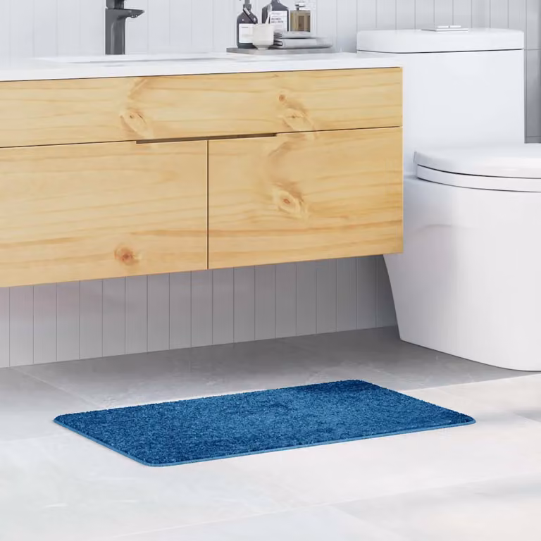 Tappetino da bagno antiscivolo vidaXL Blu L: 50 cm, P: 80 cm