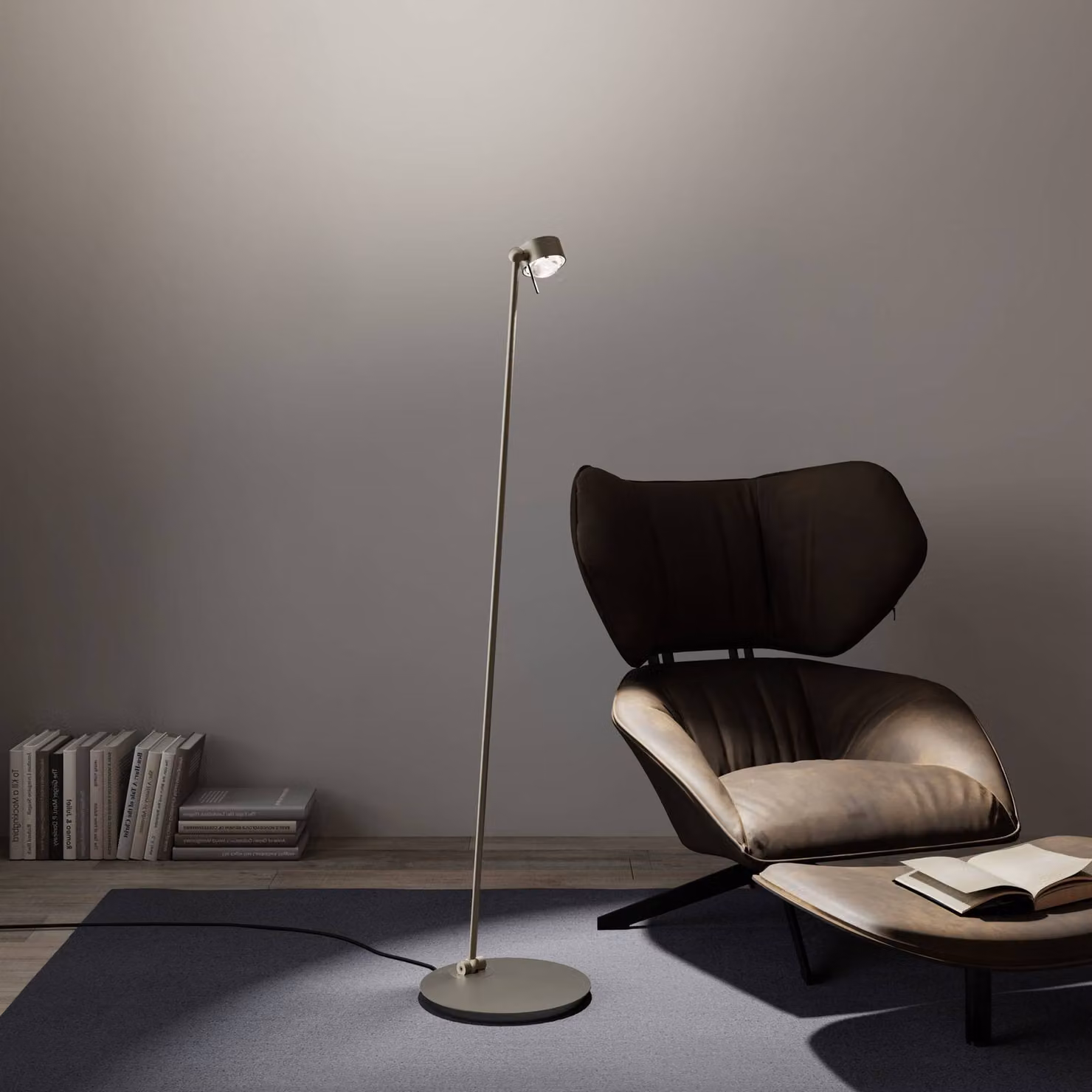 Top Light Lampada da terra a LED Puk! 80 Floor, dimmerabile, Alluminio / Grigio / Zincato, Soggiorno / Sala da pranzo, Alluminio, Moderno, Lampada LED da terra