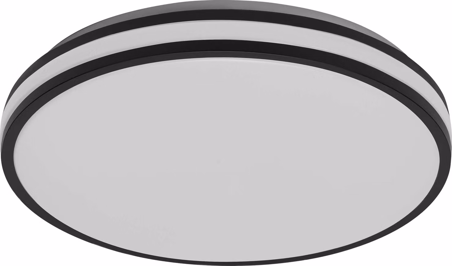 OSRAM Orbis Caleb Lampada da soffitto a LED 385 mm, 24 W, 3000 K bianco caldo, nero, metallo con anello in plastica, IP20
