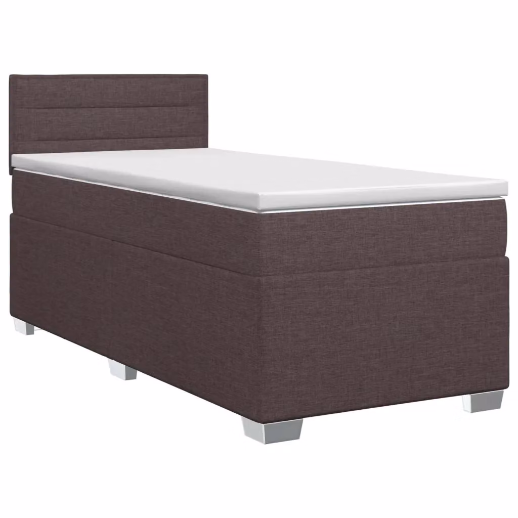 Letto box spring con materasso ibrido vidaXL Marrone e Bianco L/P: 90 x 200 cm – 2