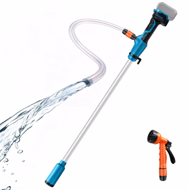 Pompa sommergibile a batteria, portata 3600 l/h, lunghezza cavo 5 metri, ideale per serbatoi di raccolta dell'acqua piovana e stagni