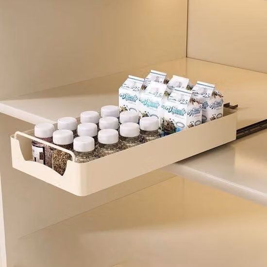 Scaffale allungabile - Organizzatore di scaffali da cucina - 1 pezzo - Acciaio al carbonio