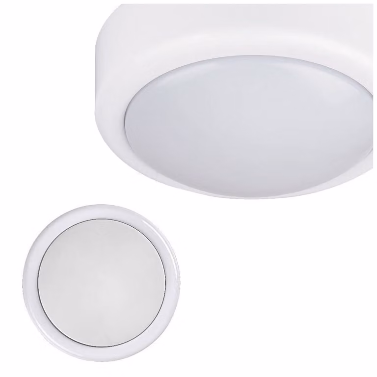 Rabalux 4703 Luce decorativa a spinta, 0,3W, bianca, rotonda, per interni, a batteria, ø100mm