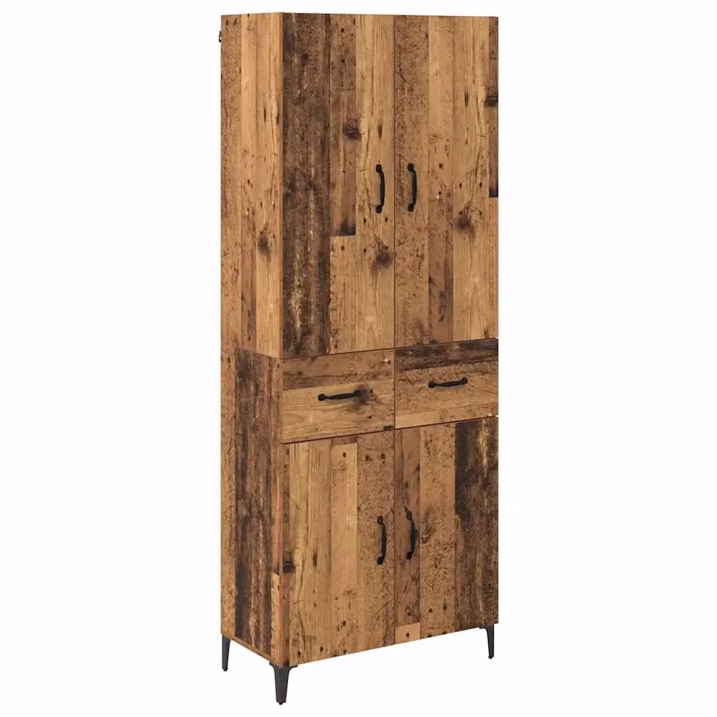Credenza moderna vidaXL in legno e MDF marrone per soggiorno L: 69,5 cm, P: 34 cm, H: 180 cm – 2