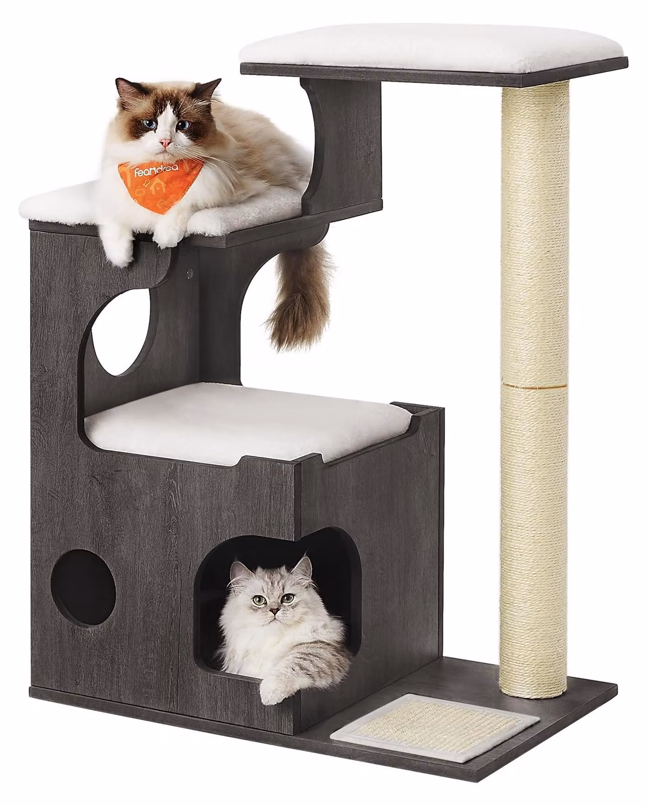Albero per gatti Feandrea, alto 88 cm, con cuccia e aree relax