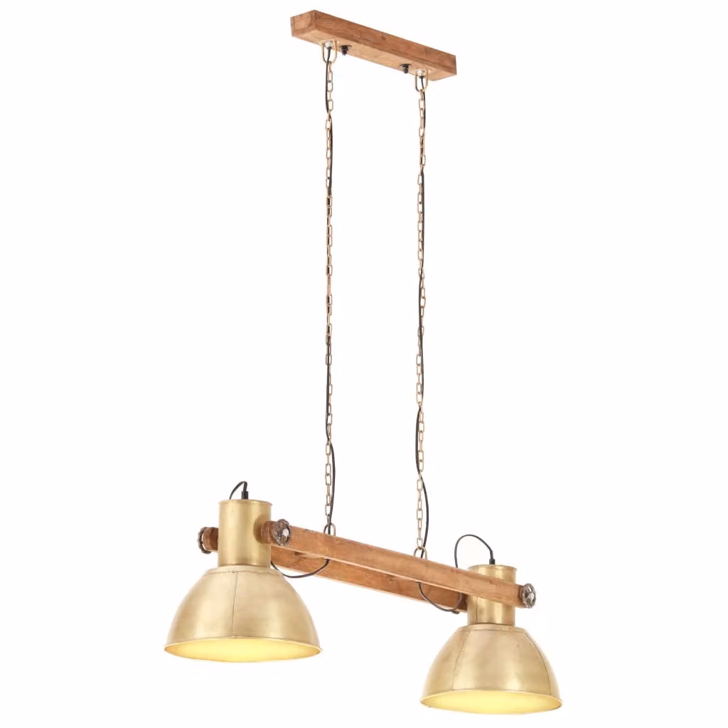 The Living Store Lampada a sospensione industriale 25 W ottone 109 cm E27
