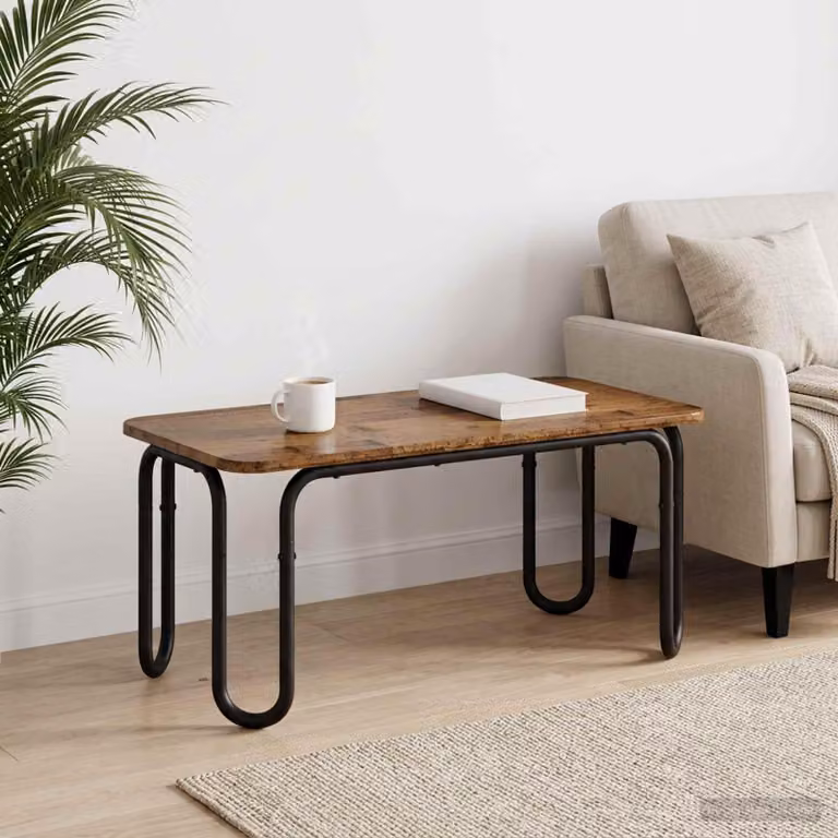 Maison Exclusive - Tavolino da caffè in legno massello riciclato, dimensioni 79,5 x 40 x 36 cm, materiale: legno composito