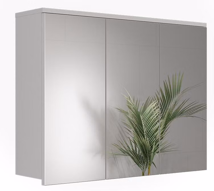 Specchio contenitore bagno Vicco Ruben Bianco/Rovere artigianale 80.2 x 62 cm, Model 62908
