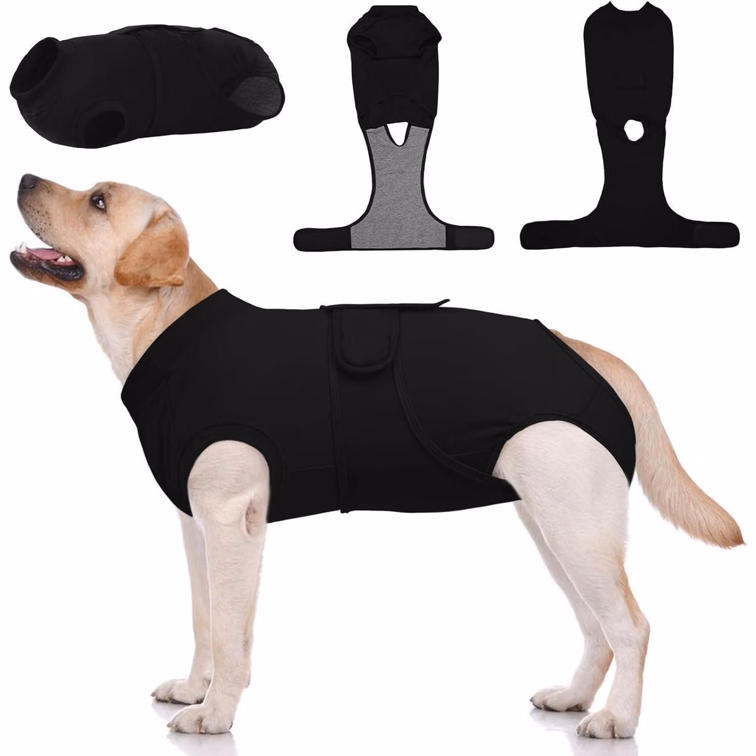 Body per cani post-operatorio, taglia XL, tuta protettiva per cani, colore nero