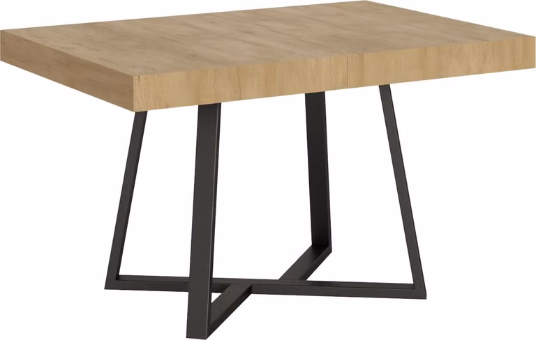 ITYHOME - Tavolo allungabile 120/224x90 cm Zeplir quercia natura gambe antracite
