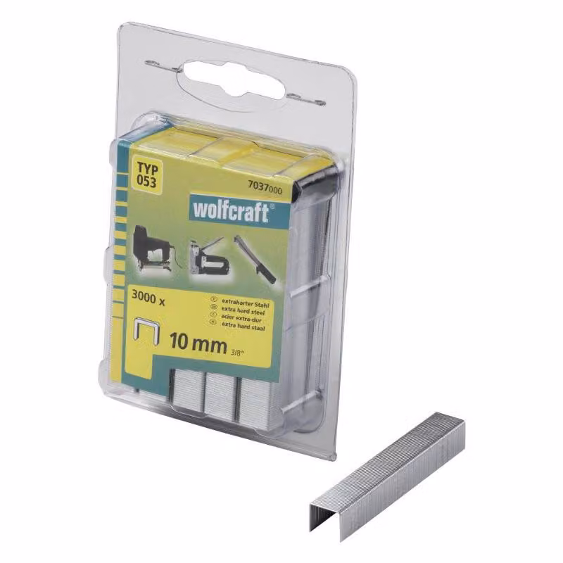 Wolfcraft Graffe larghe per graffatrice altezza 10 mm 3000 pz 7037000