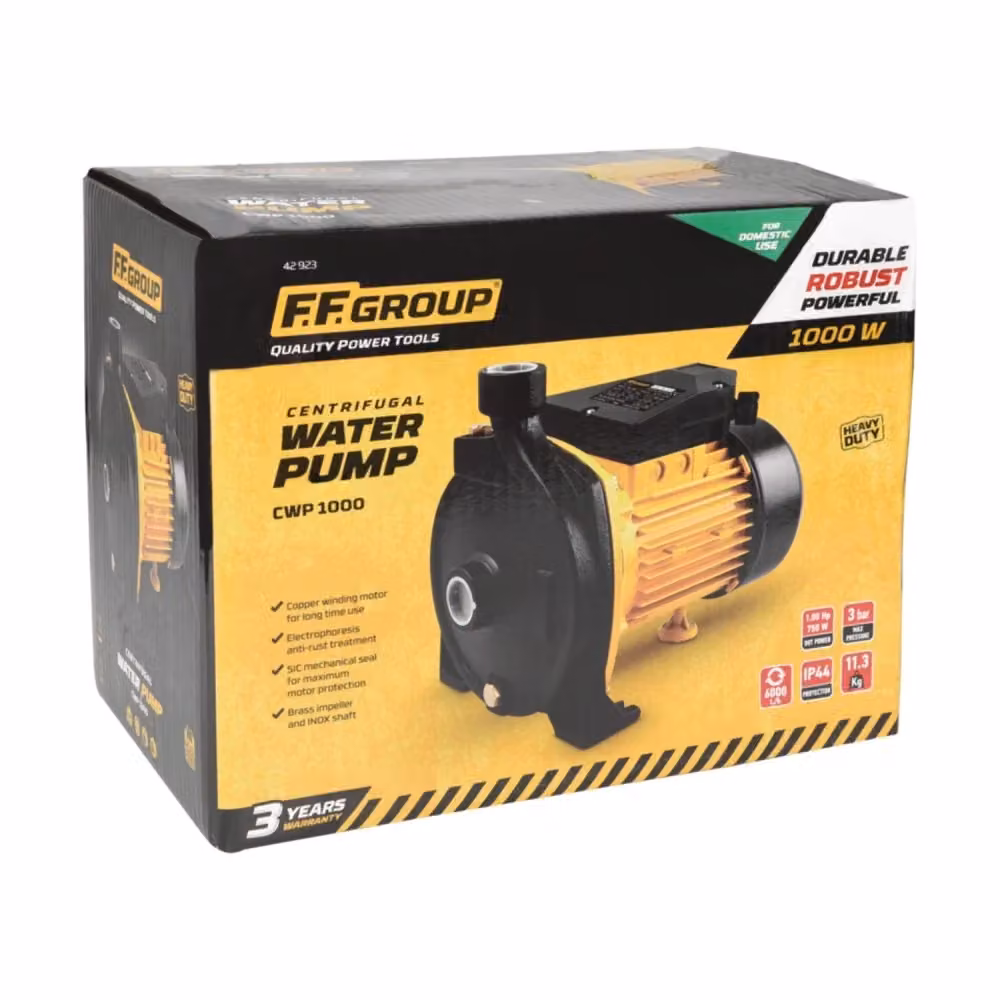 Elettropompa centrifuga di superficie FF Group CWP 1000 da 1HP per giardino – 2