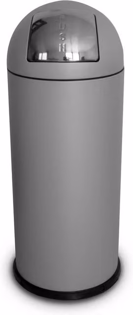Pattumiera da interno con apertura swing in acciaio verniciato grigio GIORDANOSHOP, Ø 35 cm x H 92 cm
