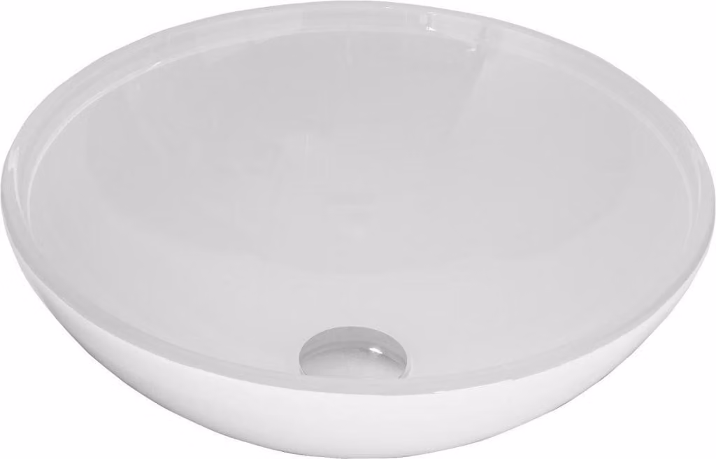 Mexen Mira lavabo da appoggio in vetro 42 x 42 cm, bianco - 24124230