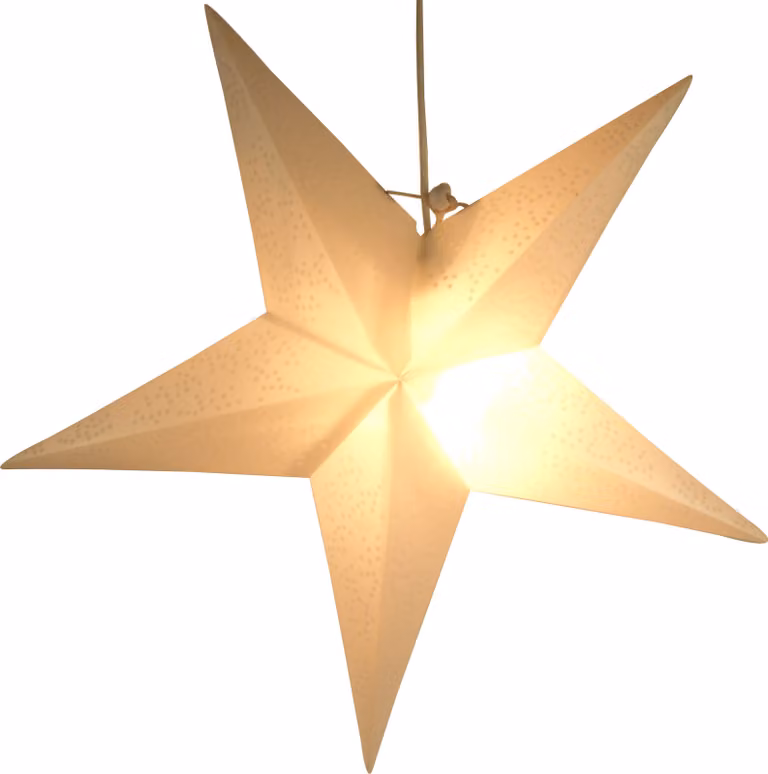 Stella da esterno a LED resistente alle intemperie Kassandra, stella di Natale, stella illuminata 60 cm Incl. cavo da 7 m e lampadina LED - bianco, bianco, plastica, stella di Natale, stella dell'avvento
