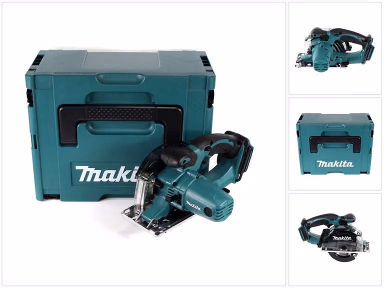 Makita DCS 552 ZJ 18 V Sega circolare a batteria per metalli 136 mm in Makpac - senza batteria e caricabatteria + lama e occhiali di protezione