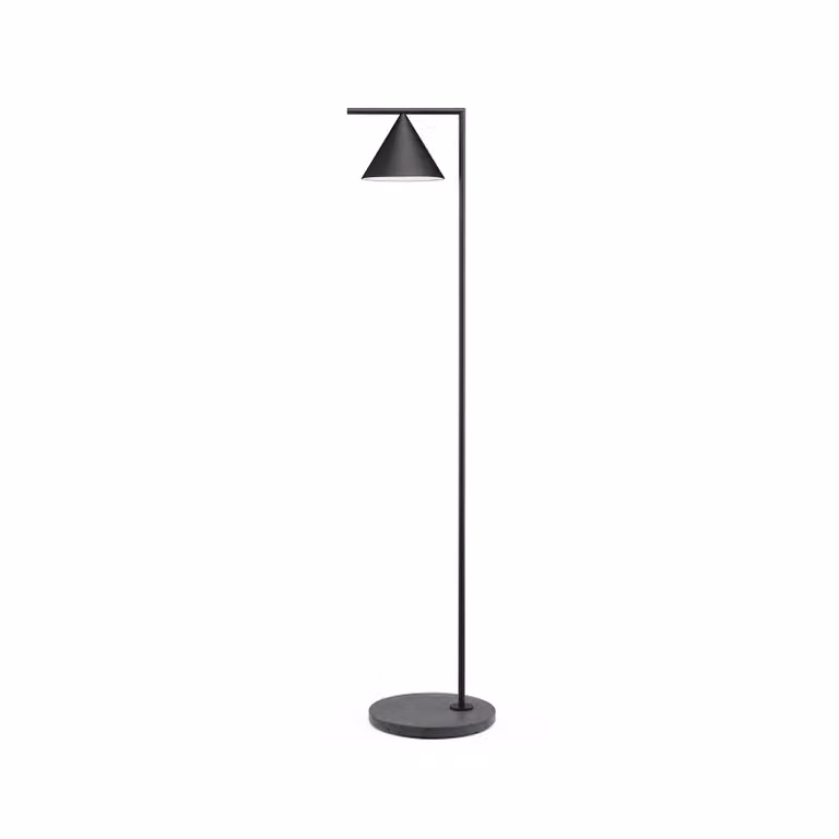 Flos - Captain Flint Outdoor H 1537 mm Black/Black Lava - Lampada da terra da esterno - Nero