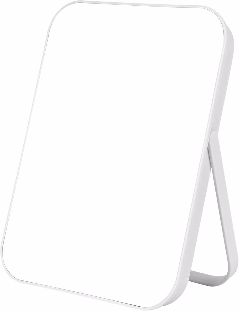 Specchio da trucco pieghevole, 17,5 x 24 cm, portatile, ideale per i viaggi