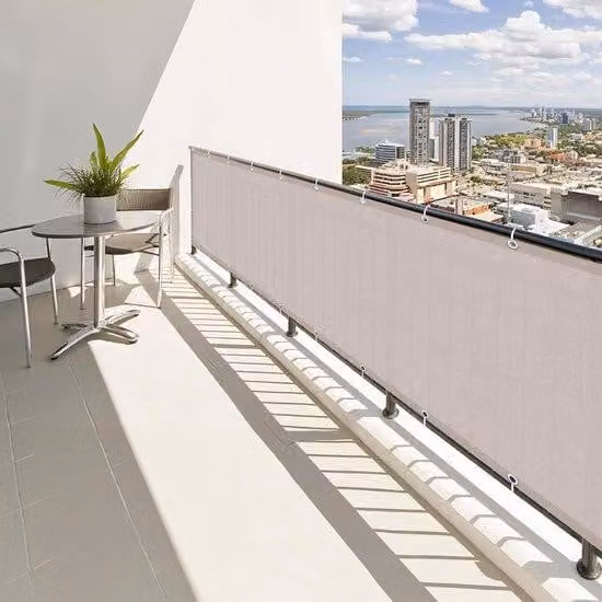 Schermo per la privacy da balcone - Schermo per la privacy da giardino resistente alle intemperie - 85 x 600 cm - Taupe