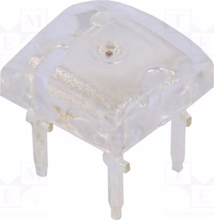 5 LED Super Flux, angolo di emissione 140°, intensità luminosa 750÷1200 mcd, dimensioni 7,62x7,62 mm, colore giallo. OSY5PAZ4E1D, diodi LED a montaggio superficiale (SMD)